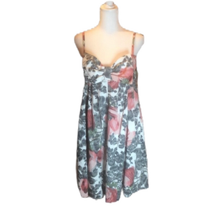 MAGGY LONDON precious pink/Gray/Cream sundress size 6